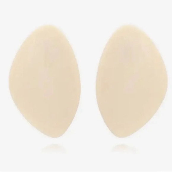 Anthropologie Acrylic Cream Earrings - Picture 3 of 13